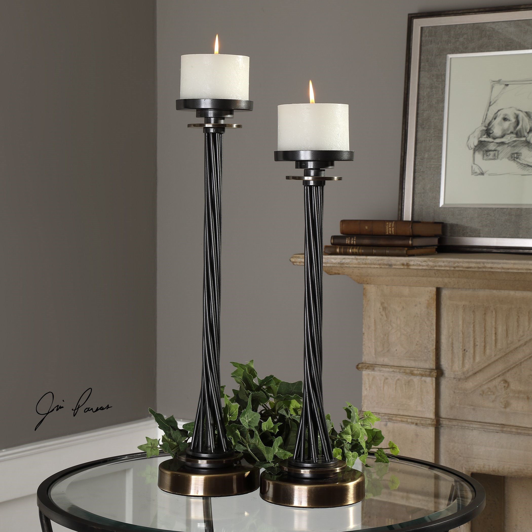 Candle Holder Black Metal 36 Threshold Spaar Org Pe