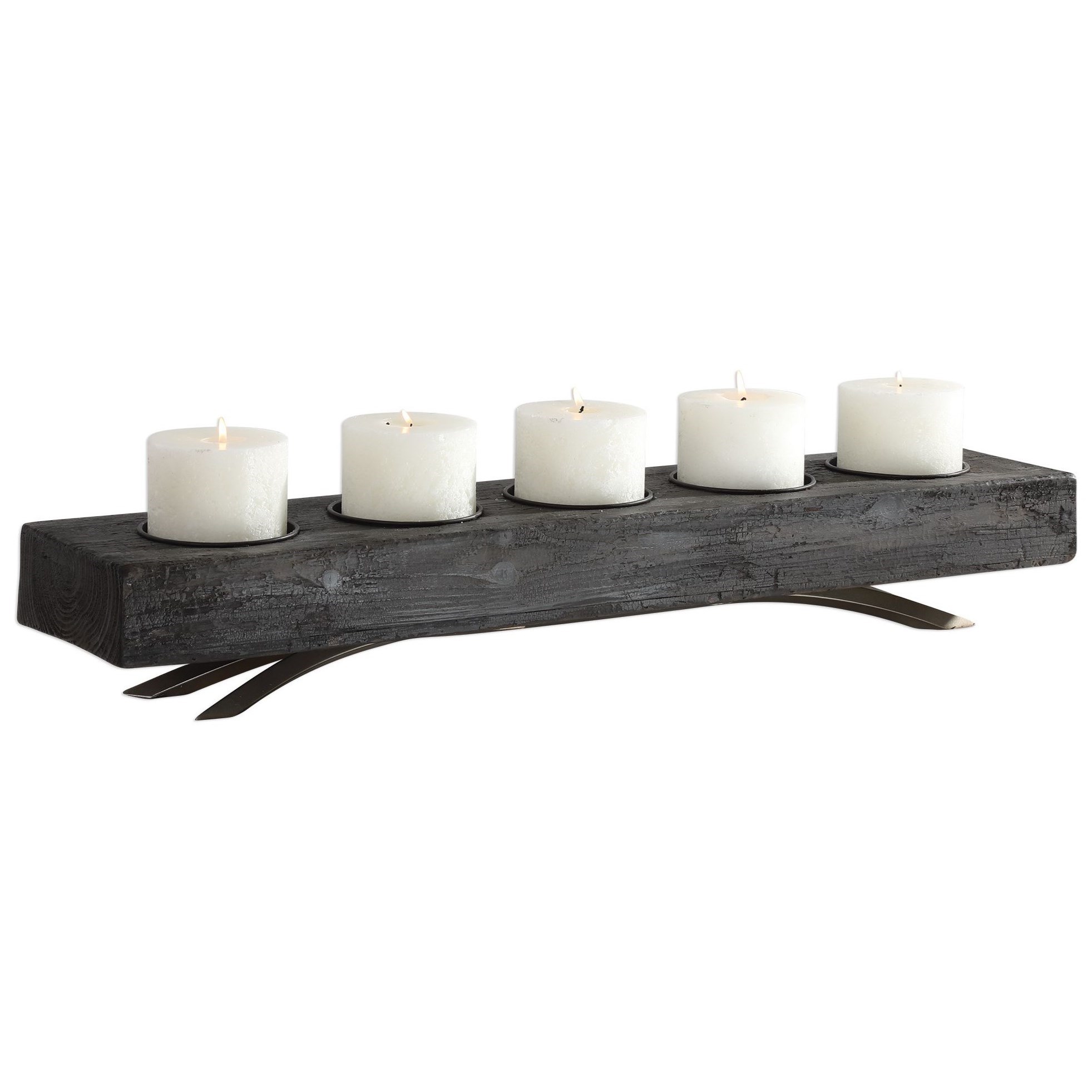 Uttermost Accessories Candle Holders 18926 Callum Wooden Candleholder Hudson S Furniture Candle Holders
