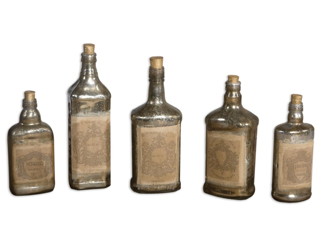 Uttermost Accessories - Vases and UrnsRecycled Bottles Set of 5