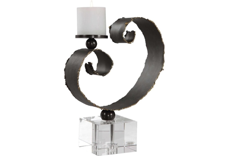 Uttermost Accessories Candle Holders 17568 Yarina Dark Bronze Candleholder Esprit Decor Home Furnishings Candle Holders 17568 Yarina Dark Bronze