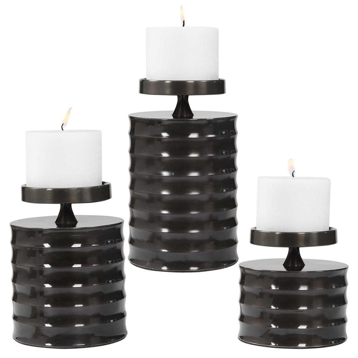 Accessories Candle Holders Pernille Modern Candleholders Set Of 3 Becker Furniture Candle Holders