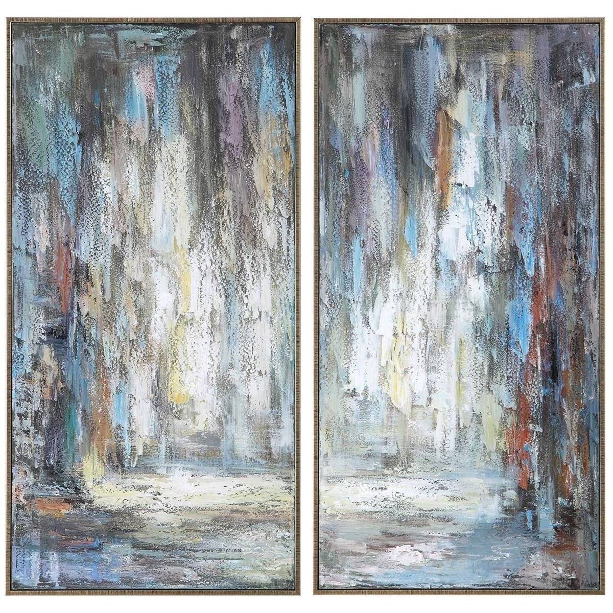 Uttermost Art Artist S Palette Hand Painted Canvases Set Of 2