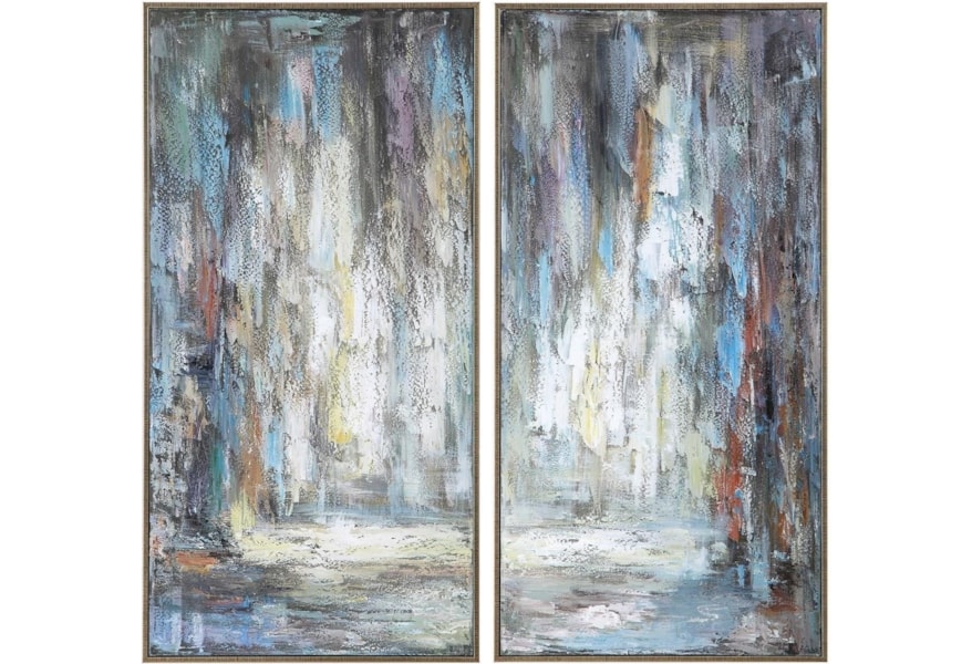 Uttermost Art Artist S Palette Hand Painted Canvases Set Of 2
