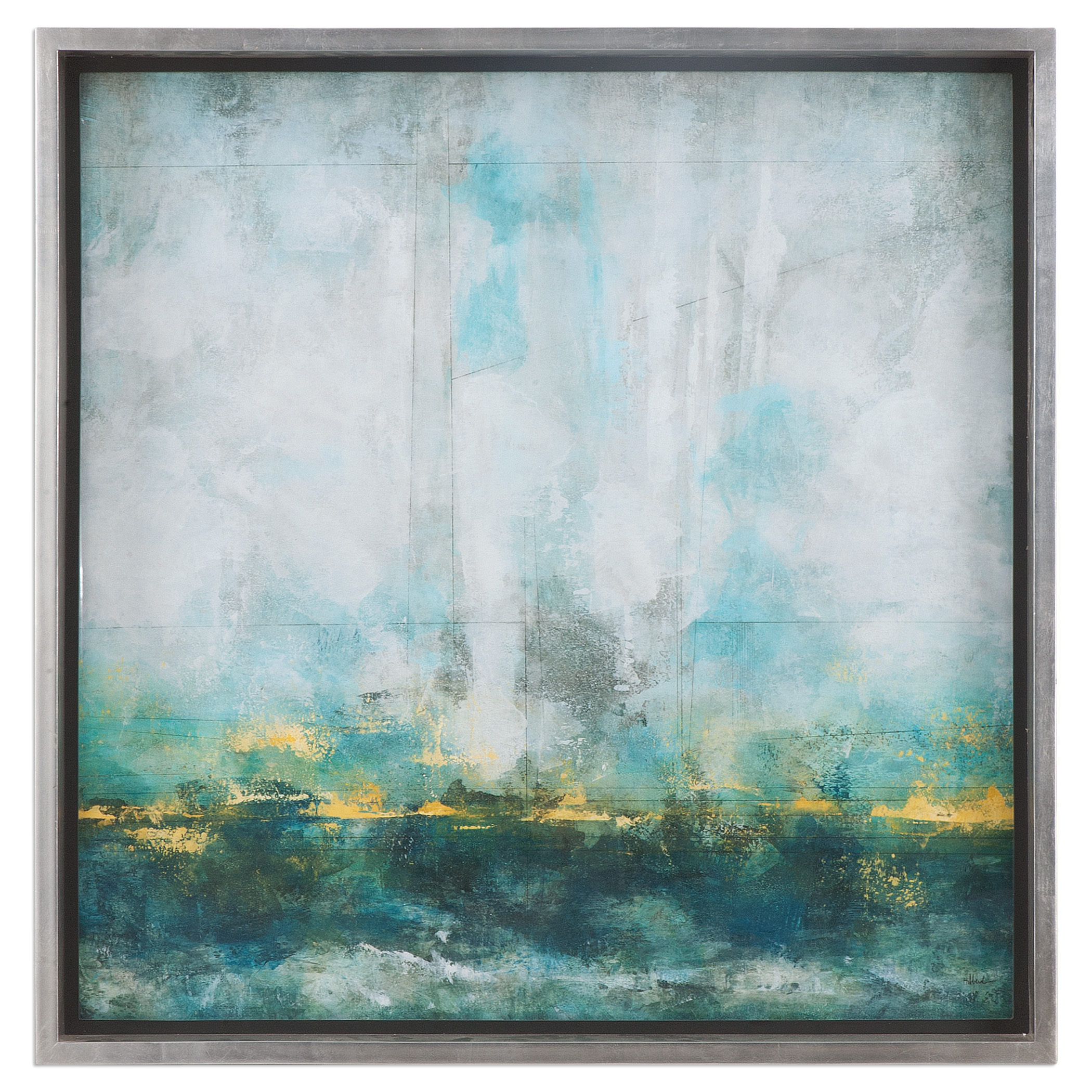 Uttermost Art Aqua Blue Abstract Art Wayside Furniture Prints