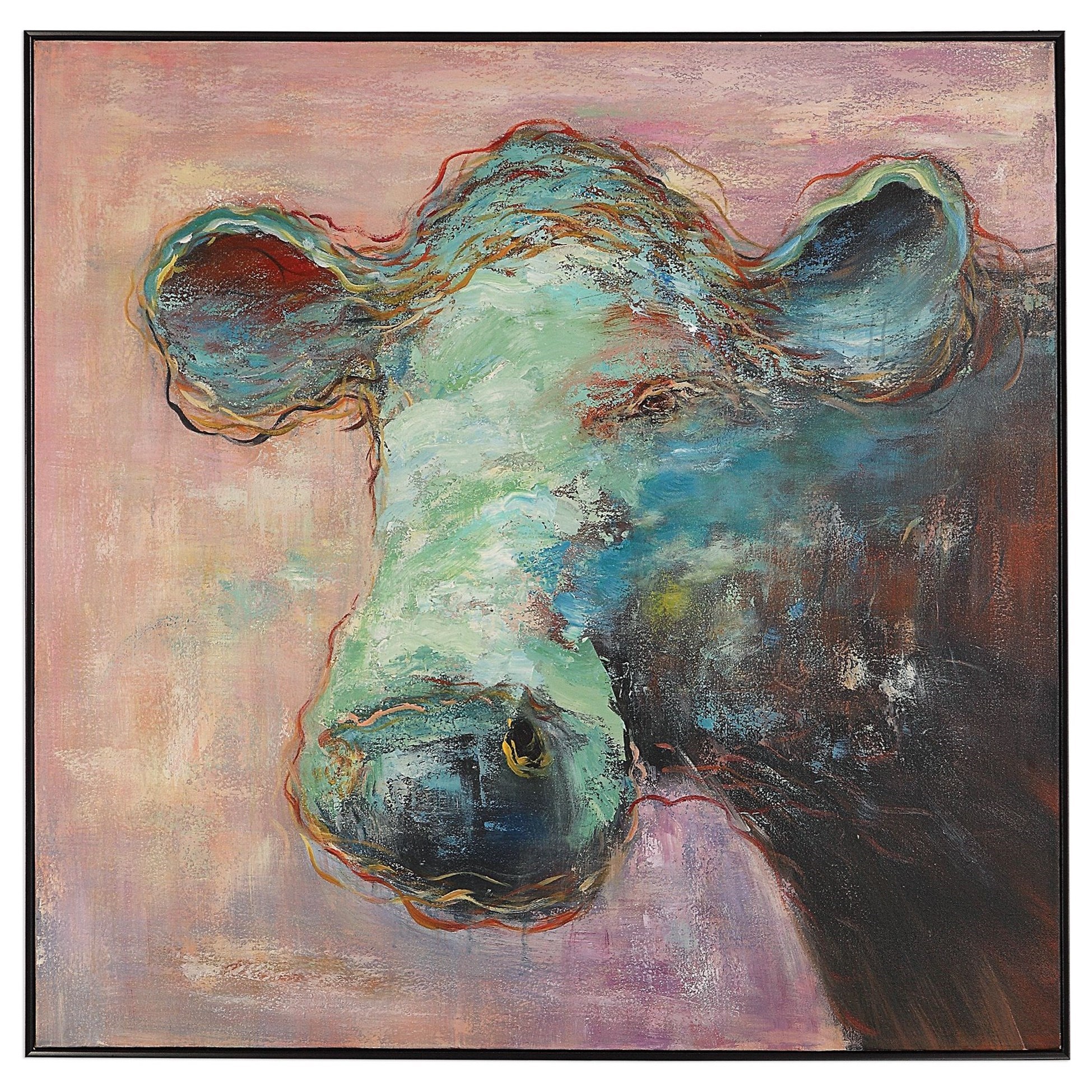 Uttermost Art 41917 Matty The Cow Animal Art Dunk Bright