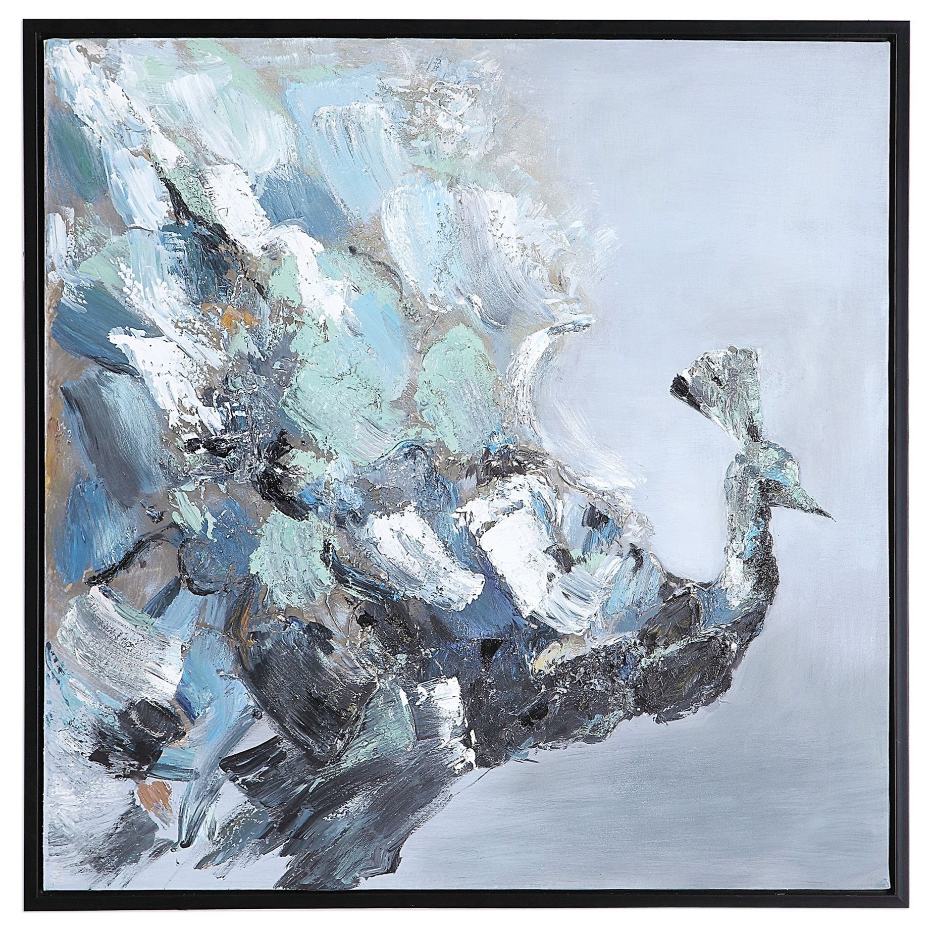 Uttermost Art 42521 Peacock Abstract Art Hudson S Furniture