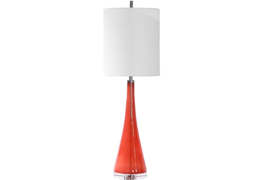 Uttermost Buffet Lamps 29739 1 Ariel Tapered Glass Buffet Lamp Hudson S Furniture Table Lamps