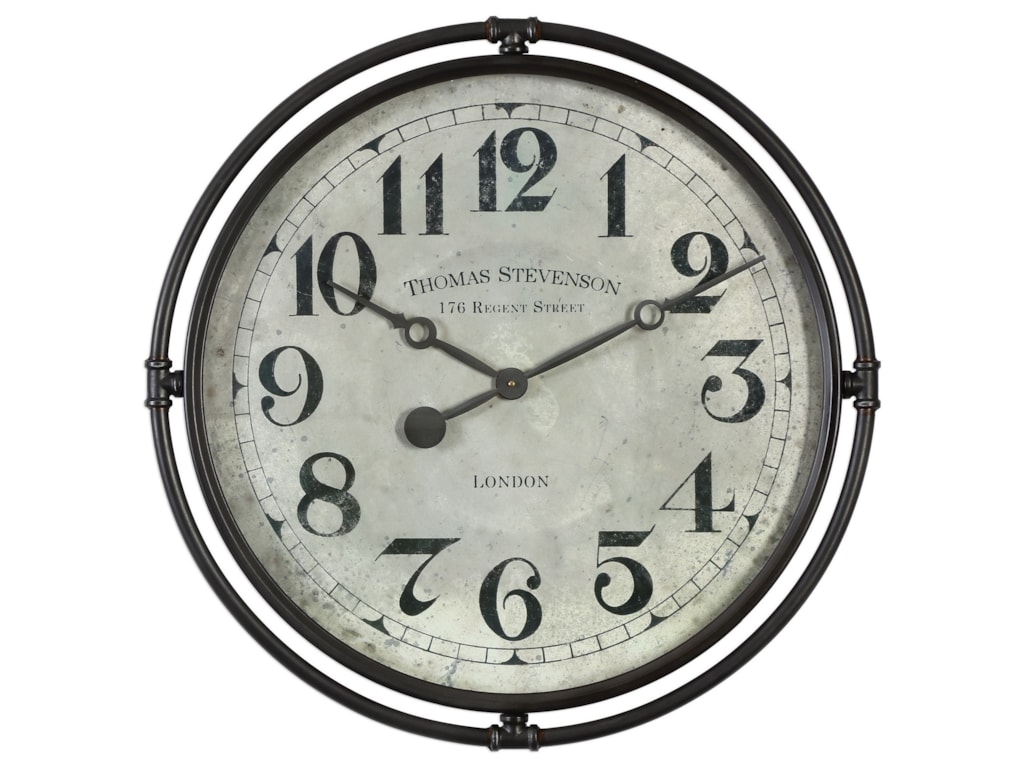 Uttermost clocksuttermost nakul industrial wall clock