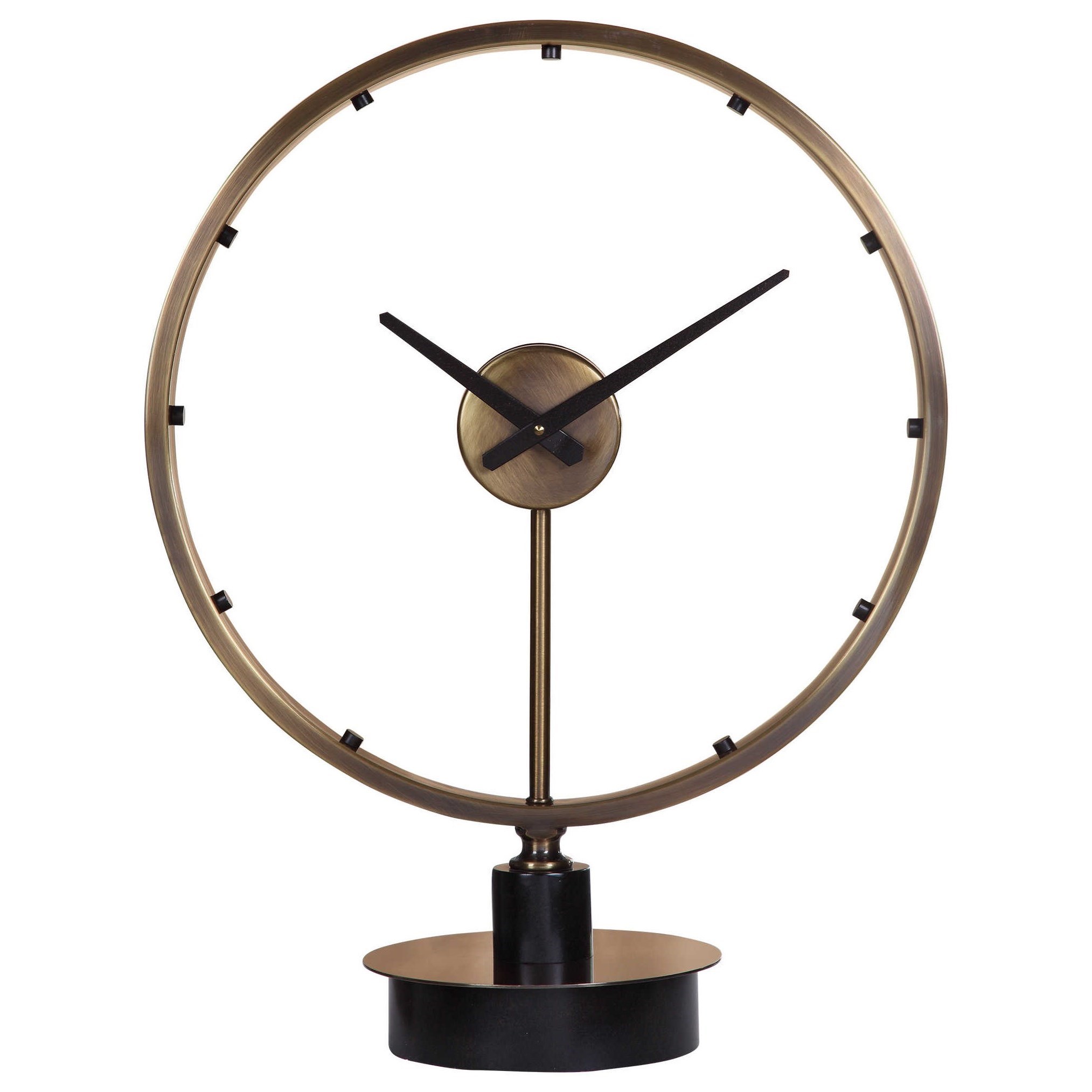 Uttermost Clocks 06459 Davy Modern Table Clock Dunk Bright Furniture Table Clocks Mantel Clocks