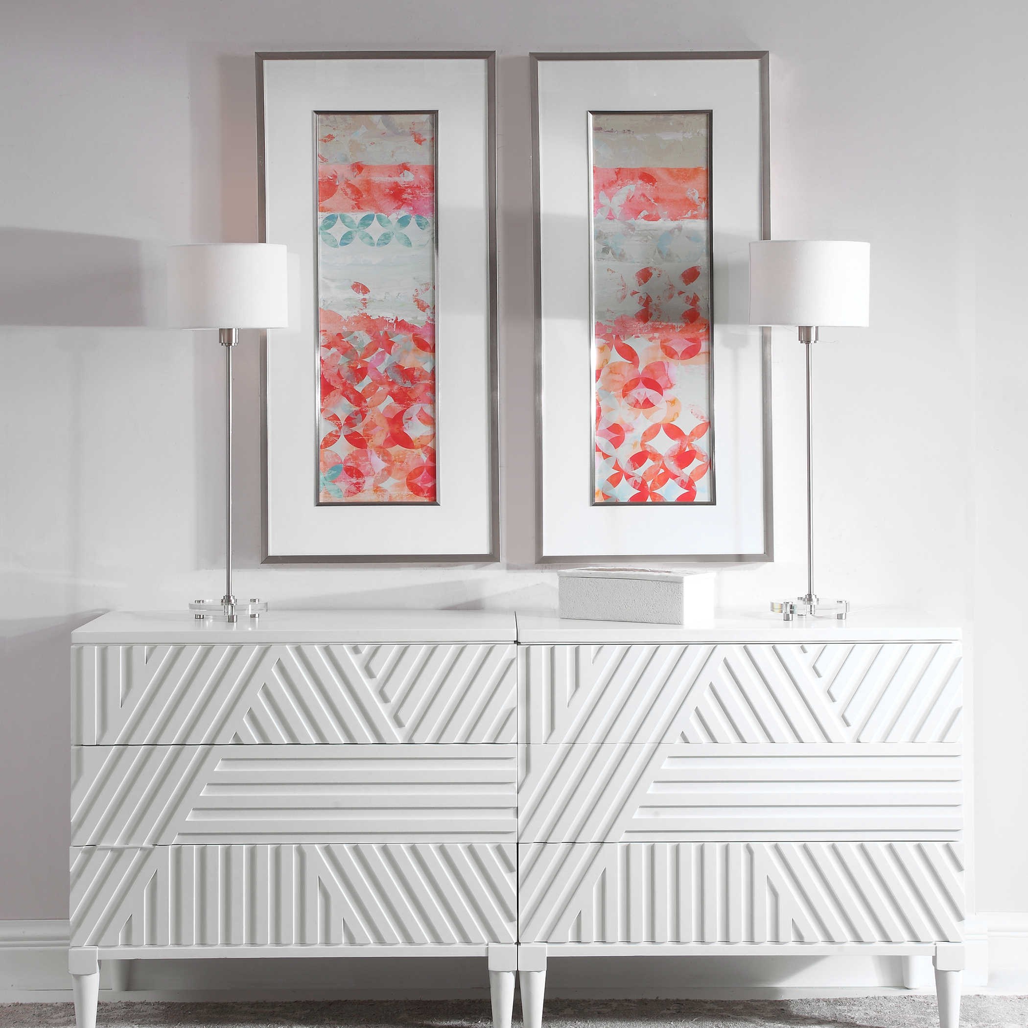 Uttermost Framed Prints Valentine Framed Abstract Prints Set Of 2