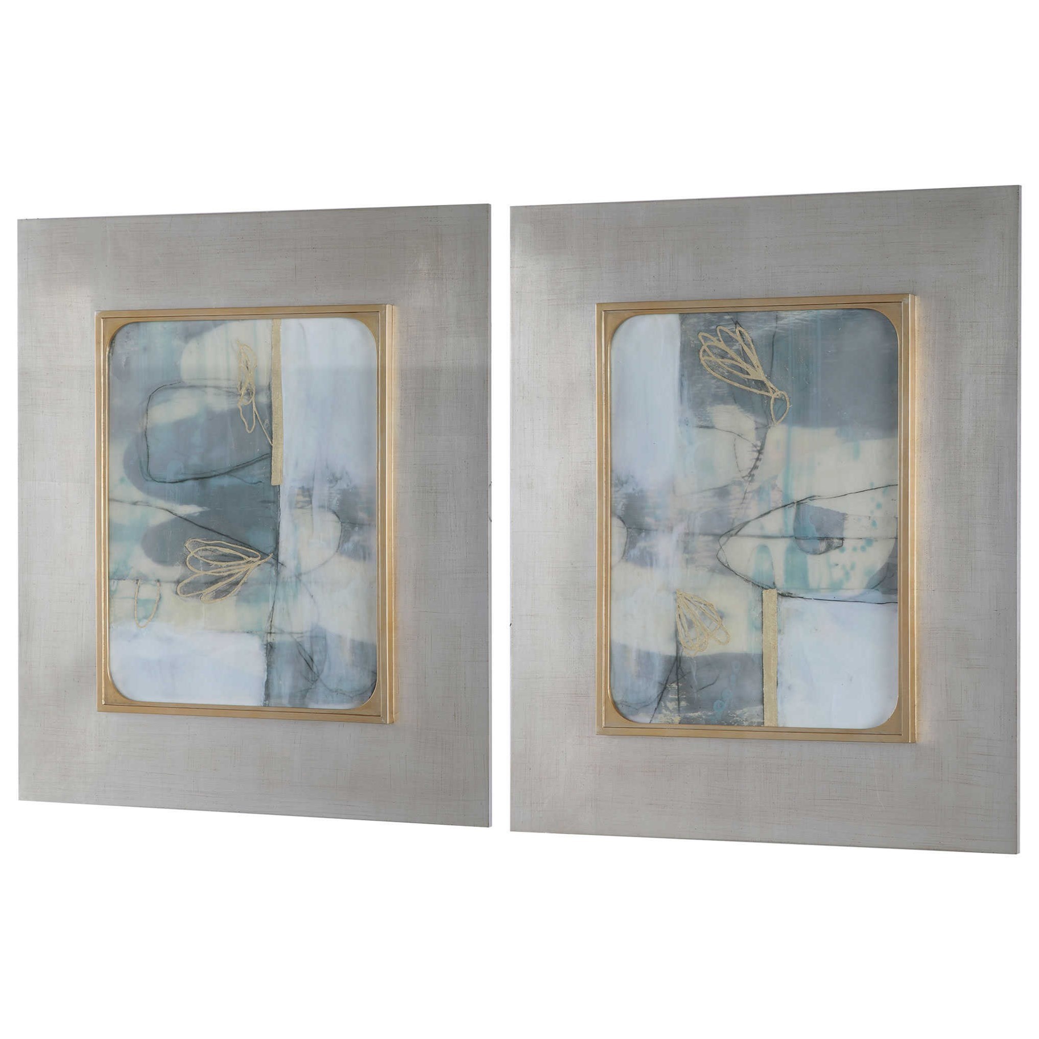 Uttermost Framed Prints 41613 Gilded Whimsy Abstract Prints Set