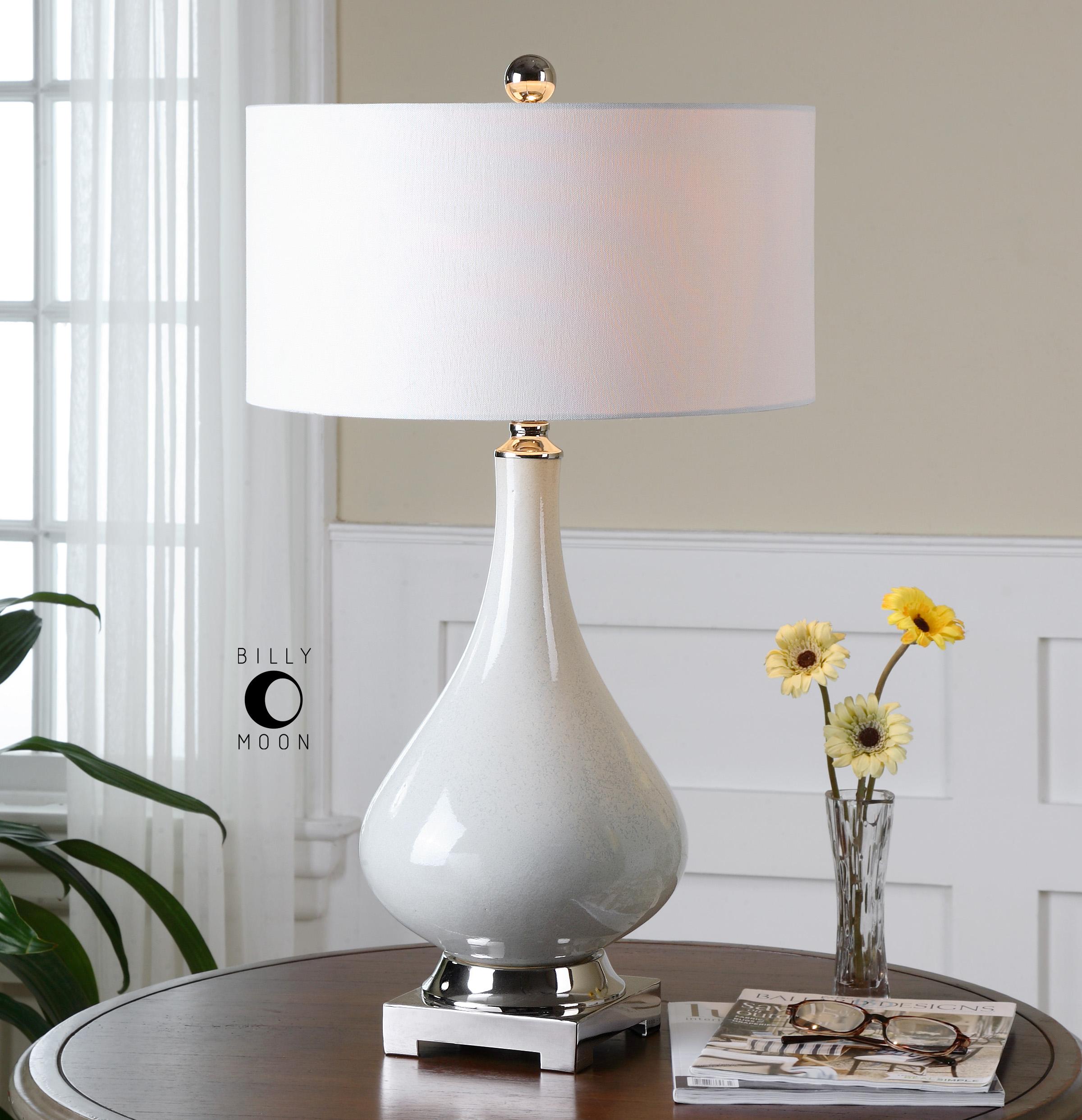 Uttermost Table Lamps 26768 1 Helton White Table Lamp Thornton Furniture Table Lamps