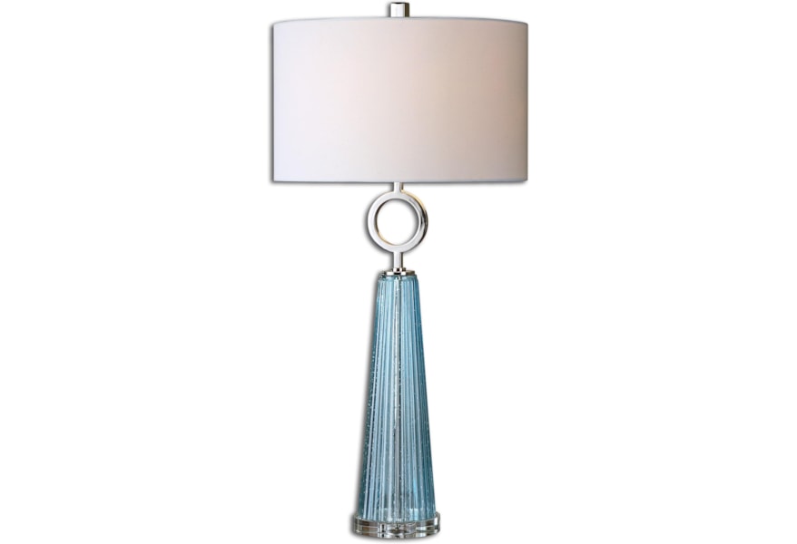 Uttermost Table Lamps 27698 1 Navier Blue Glass Table Lamp