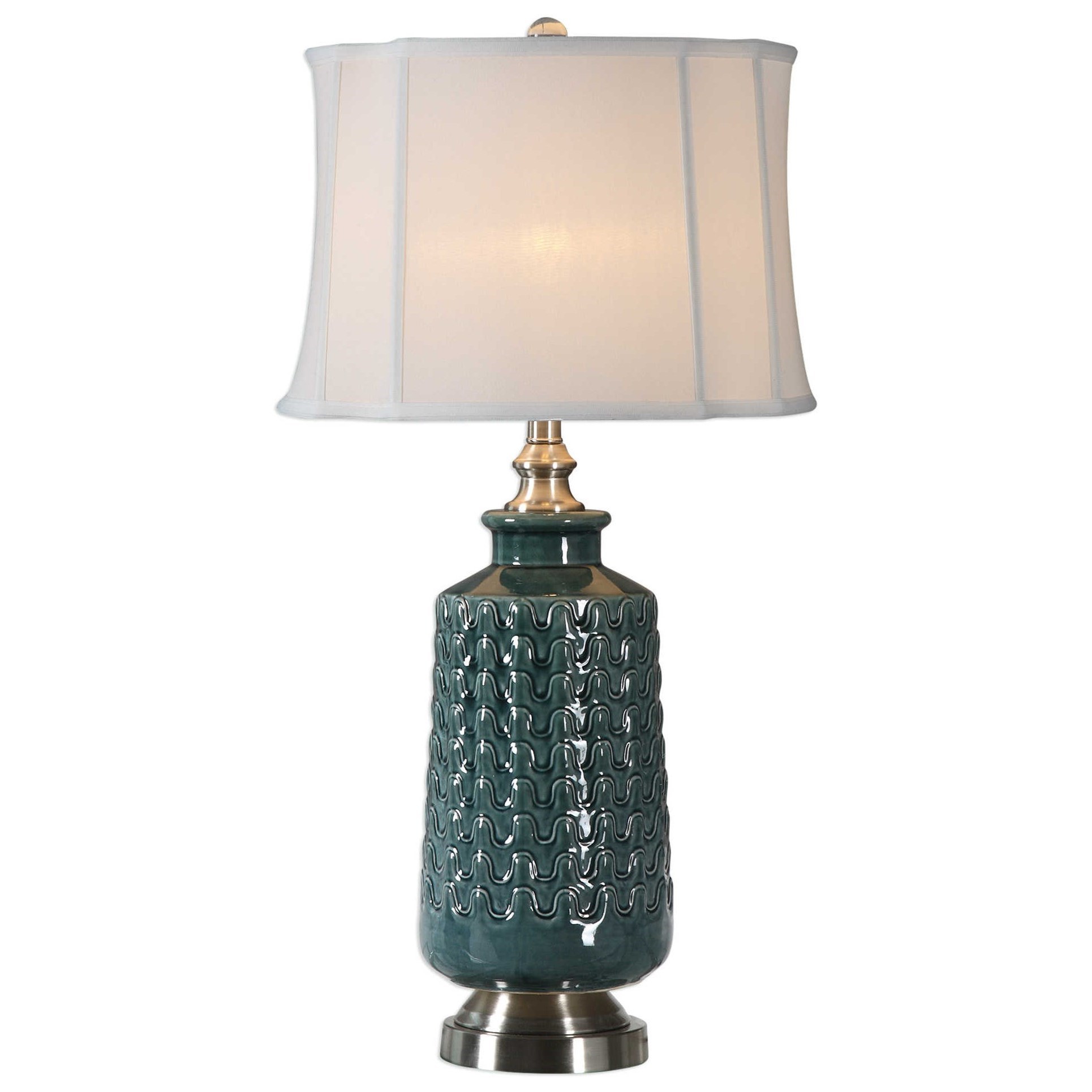 Desk Lamps Vallon Dark Blue Green Lamp Bennett S Furniture And Mattresses Table Lamps