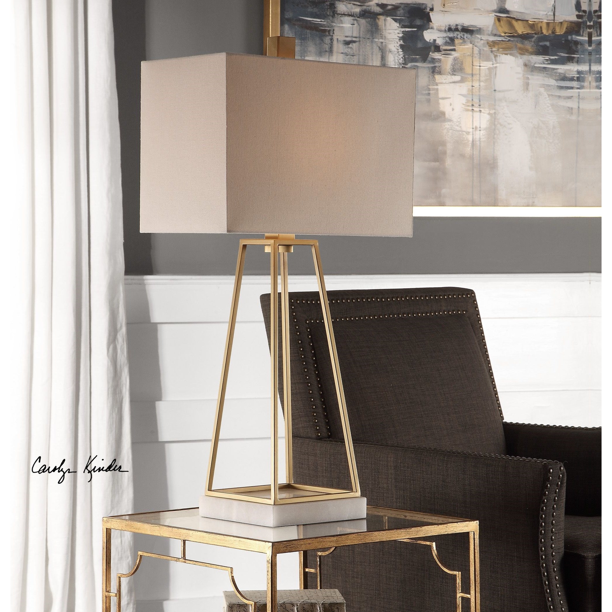 Uttermost Table Lamps Mackean Metallic Gold Lamp Suburban Furniture Table Lamps