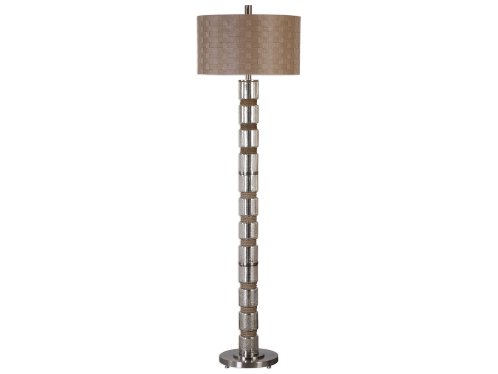 Uttermost floor lampscerreto mercury glass floor lamp