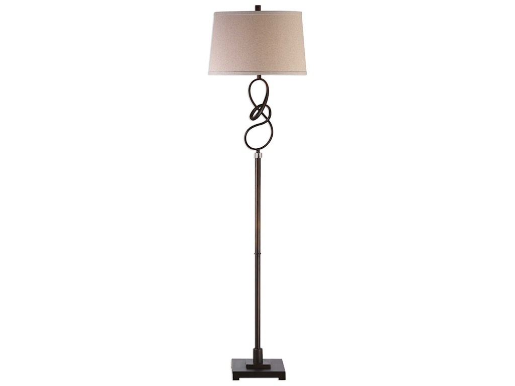 Uttermost Floor Lamps 28129 1 Tenley Twisted Bronze Floor Lamp
