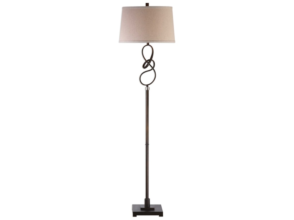 Uttermost Floor Lamps 28129 1 Tenley Twisted Bronze Floor Lamp