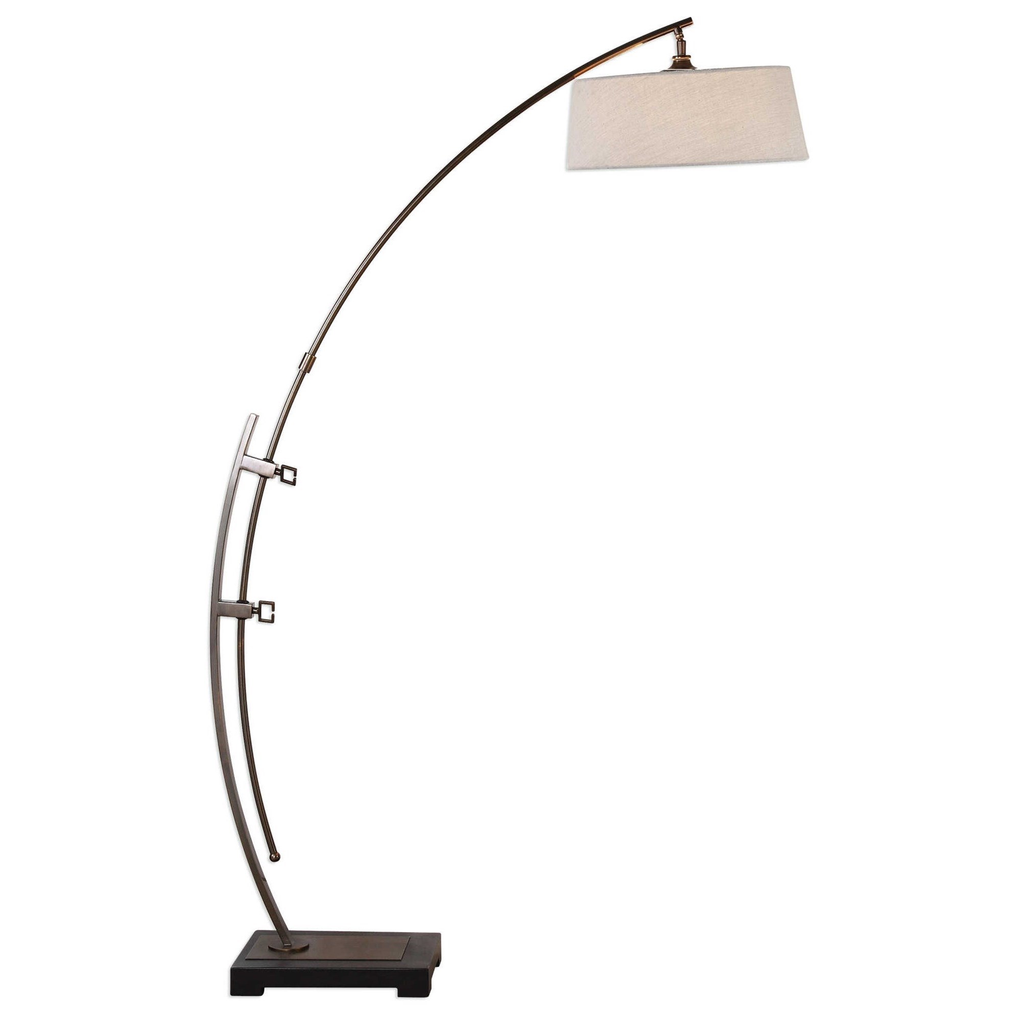 Uttermost Floor Lamps 28135 1 Calogero Bronze Arc Floor Lamp