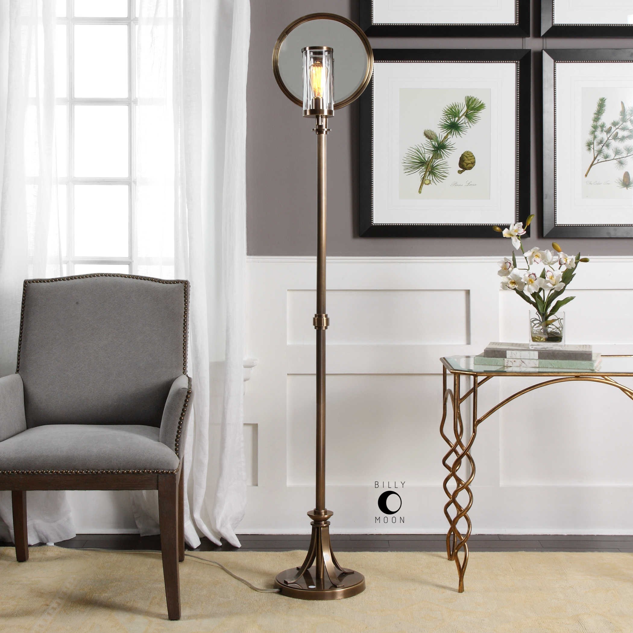 Uttermost Floor Lamps 28147 1 Blanchet Industrial Floor Lamp