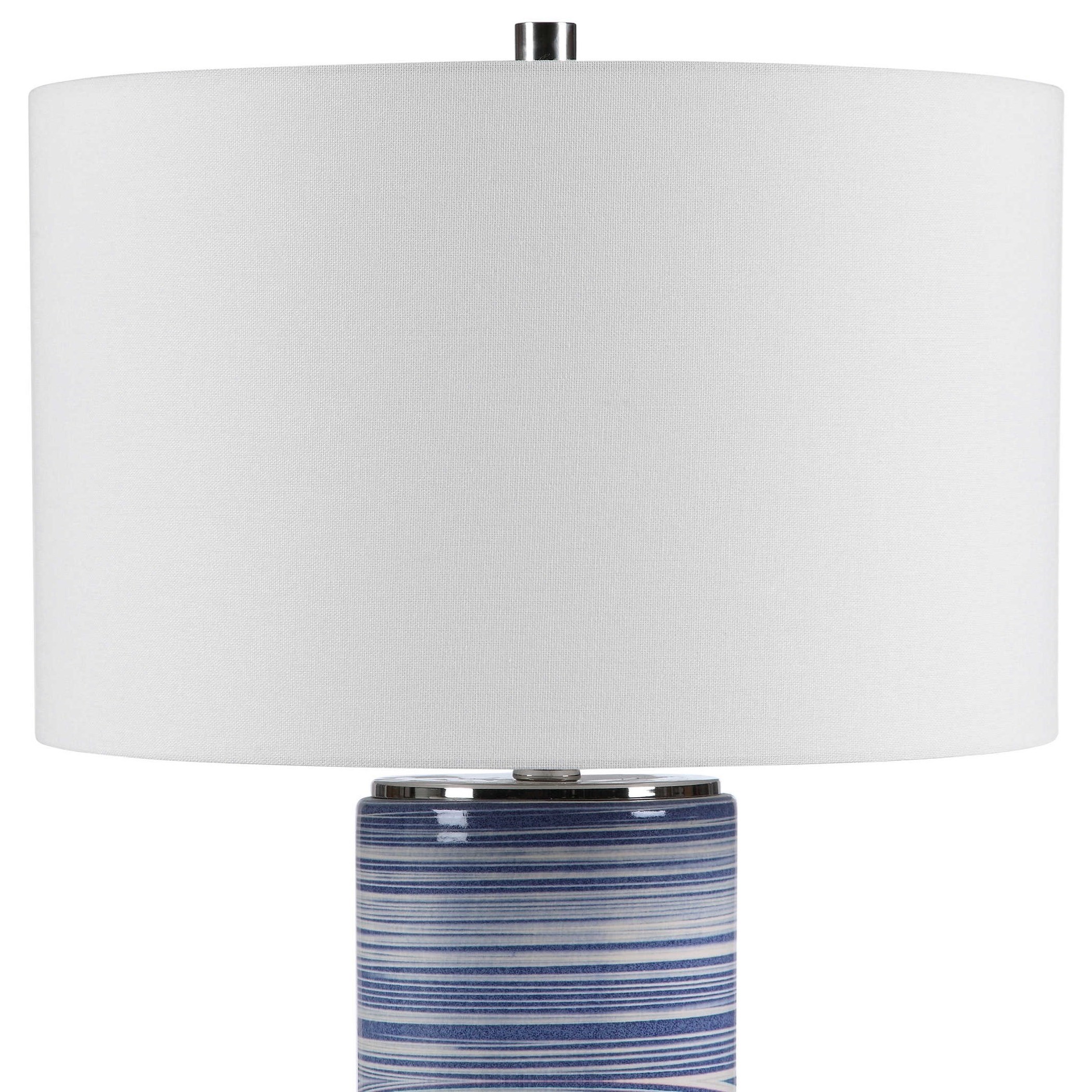 11 Charcoal Stripe Drum Pendant Ceiling Table Lamp Shade Black Grey White
