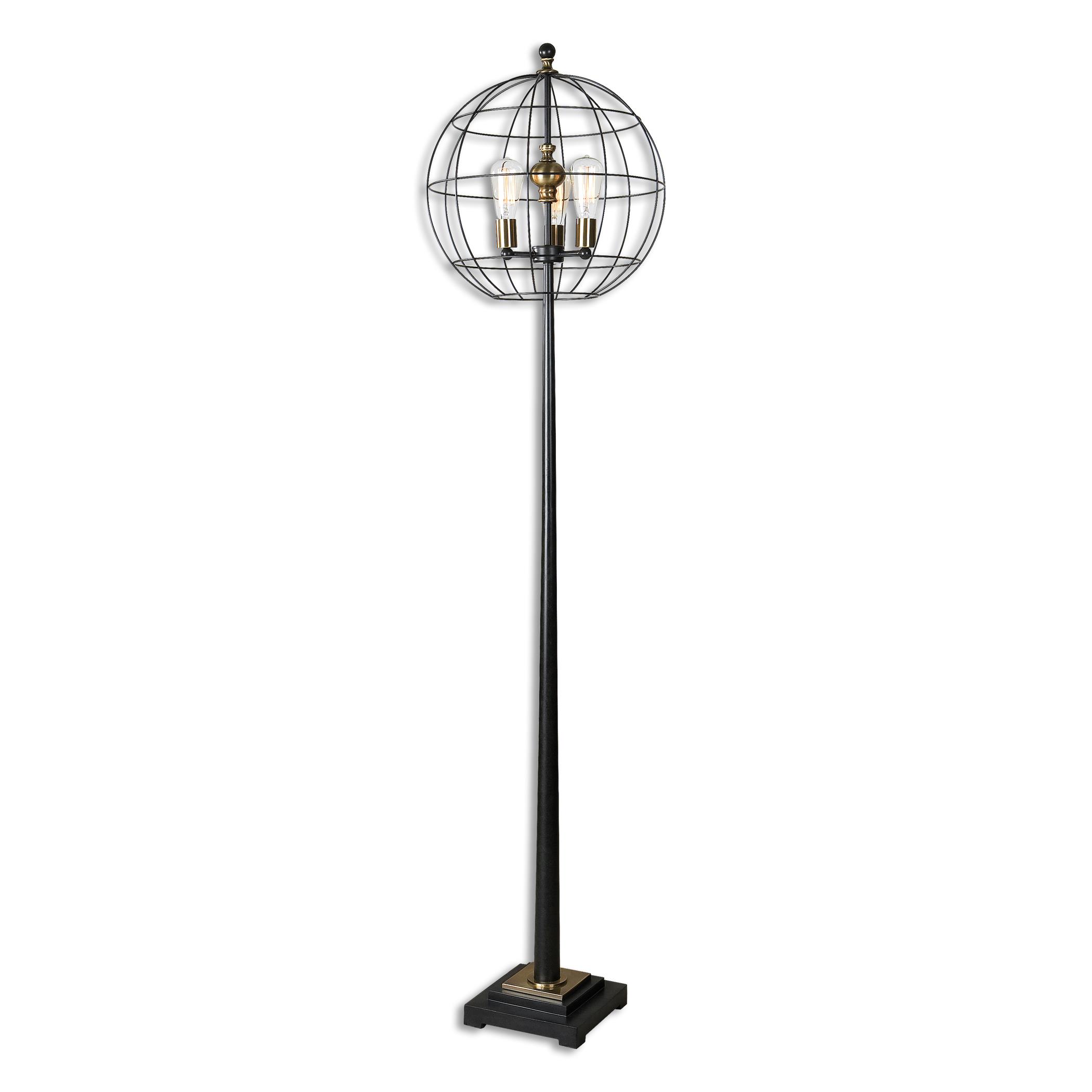 Uttermost Floor Lamps 28628 1 Palla Round Cage Floor Lamp O Dunk O Bright Furniture Floor Lamps