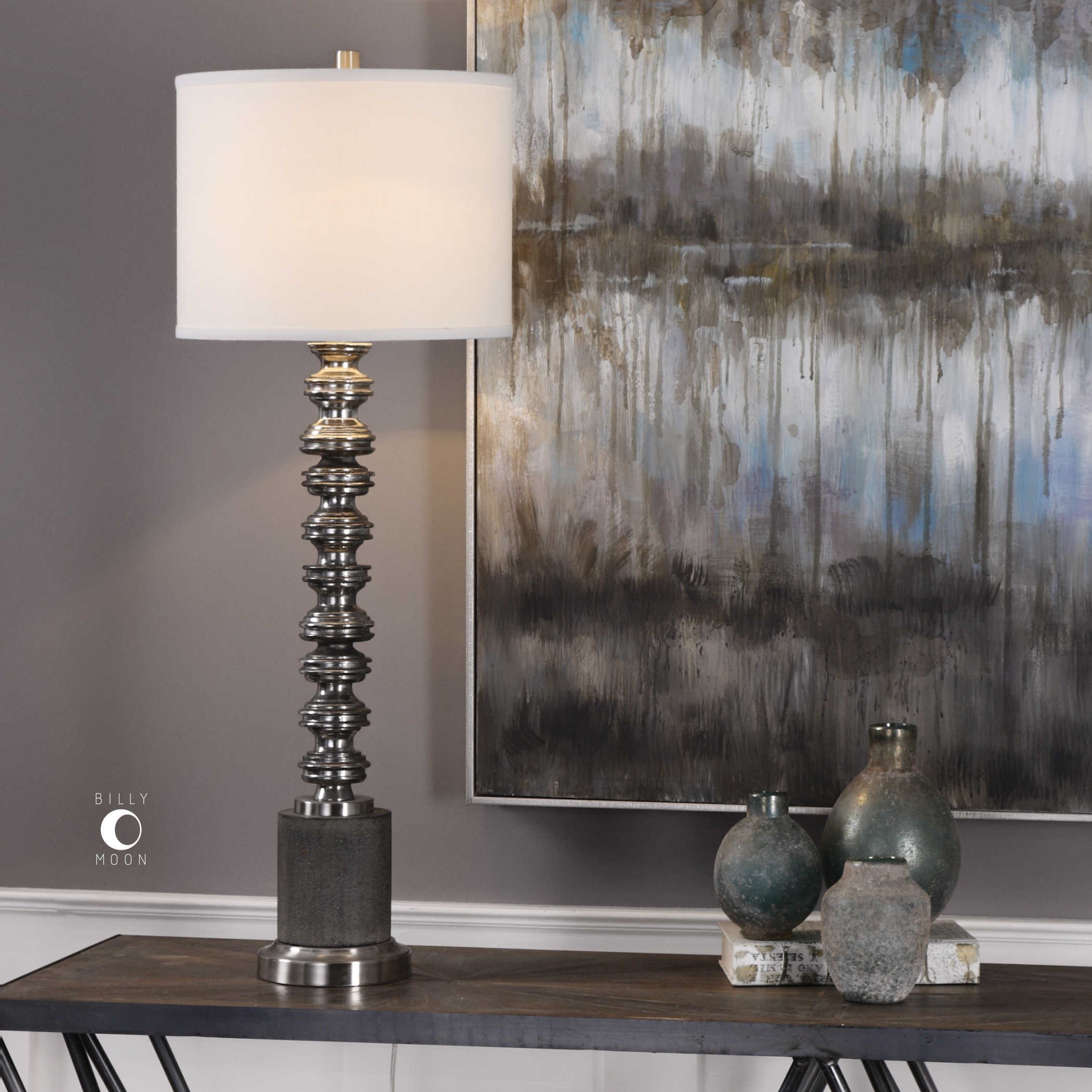 Uttermost Buffet Lamps Lauzon Burnished Silver Lamp Wayside