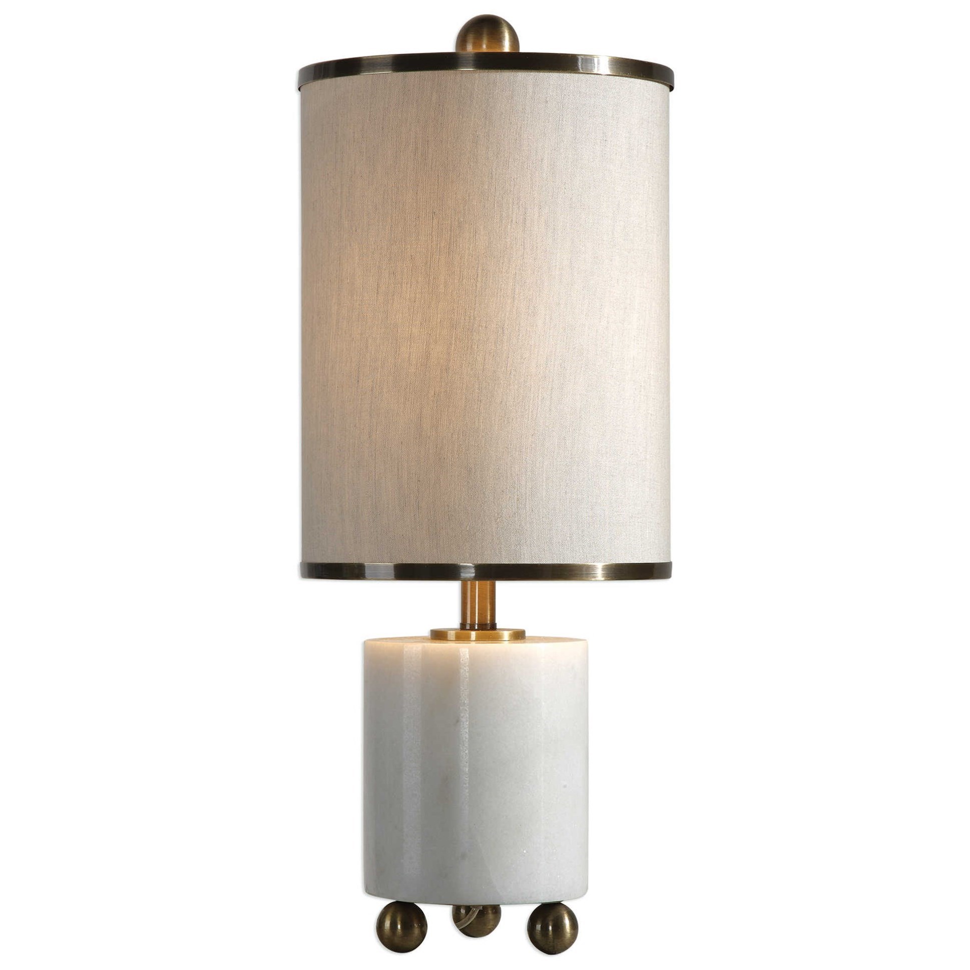 Uttermost Accent Lamps Meelagh White Marble Lamp Suburban