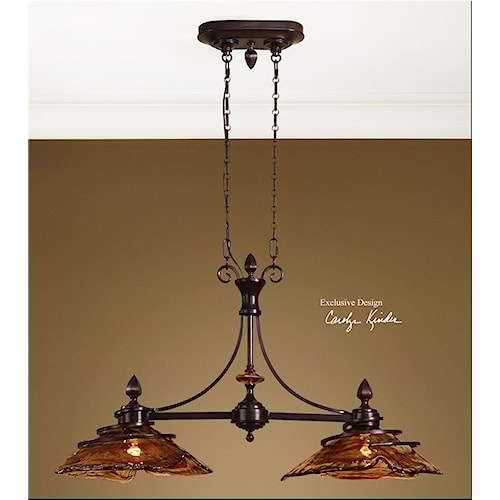 uttermost lighting fixtures 21225 vitalia 2 light kitchen island