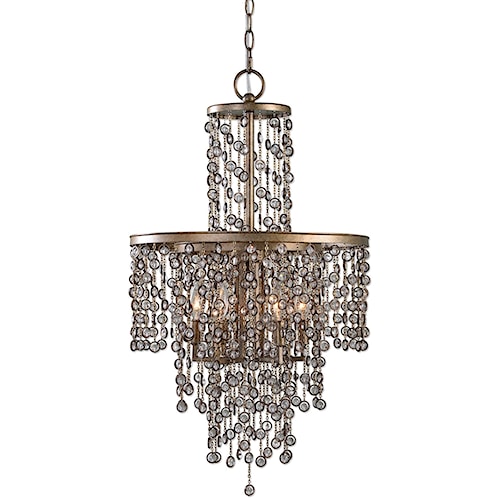 Uttermost Lighting Fixtures 21288 Valka 6 Light Crystal Chandelier Uttermost Lighting Fixtures Valka 6 Light Crystal Chandelier