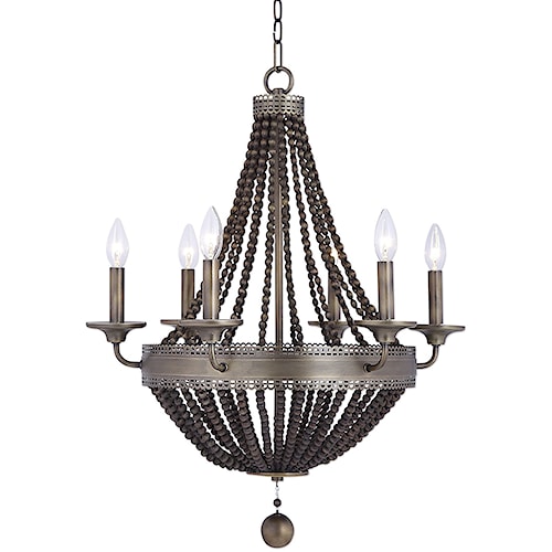 Uttermost Lighting Fixtures 21315 Thursby Br 6 Light Beaded Uttermost Lighting Fixtures Thursby Br 6 Light Beaded Chandelier
