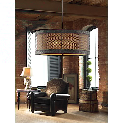 uttermost lighting fixtures 21891 new orleans 3 light hanging shade