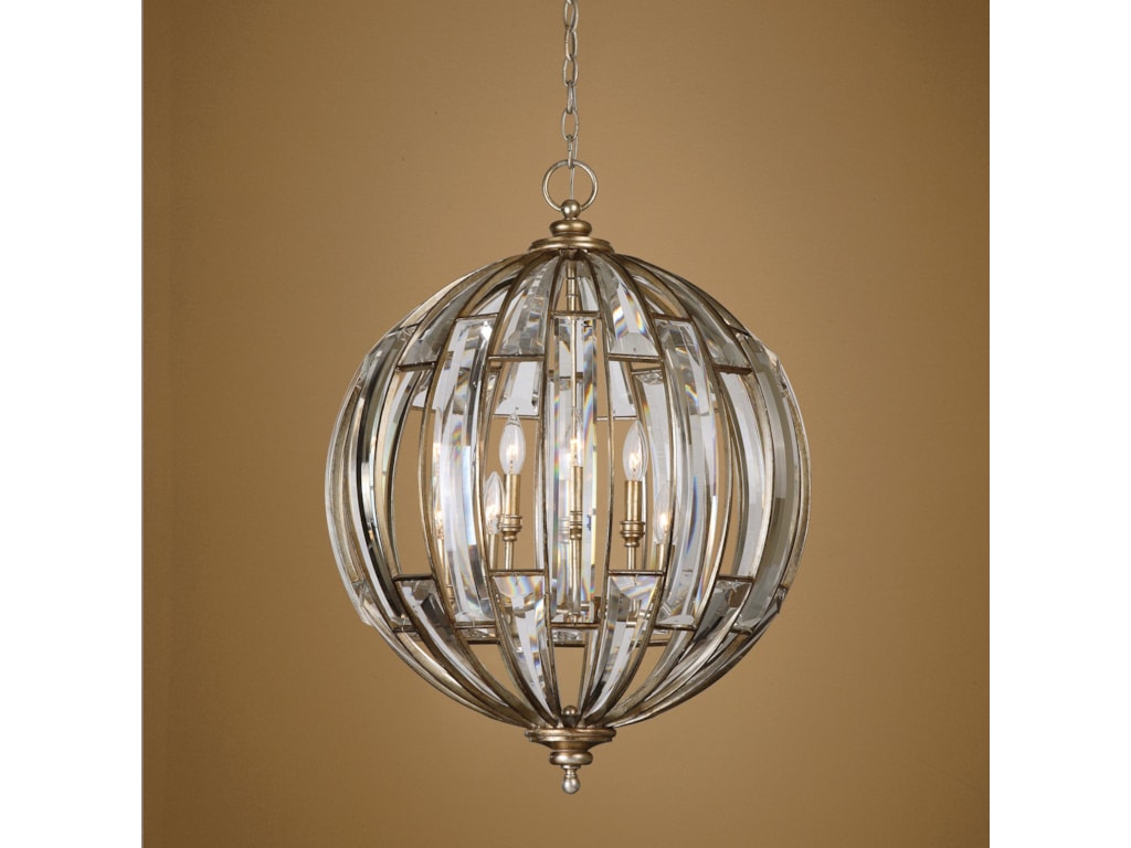 Uttermost Lighting Fixtures 22031 Vicentina 6 Light Sphere Uttermost Lighting Fixturesuttermost Vicentina 6 Light Sphere Pendant