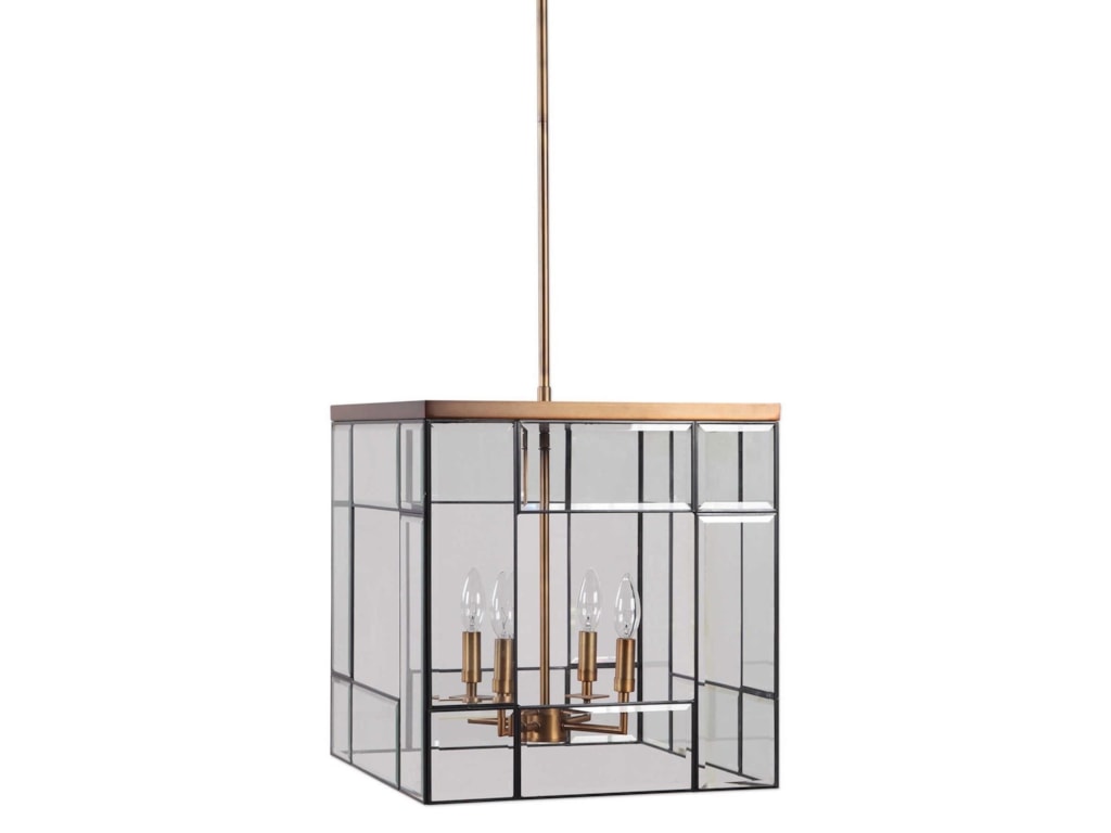 Brass Geometric Pendant Light