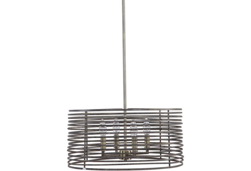Uttermost Lighting Fixtures Pendant Lights Braccialetto 4 Light Ring Pendant Jacksonville Furniture Mart Pendant Lights Chandeliers