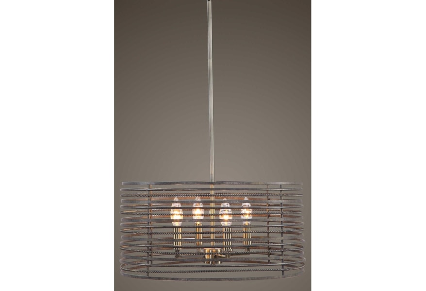 Uttermost Lighting Fixtures Pendant Lights Braccialetto 4 Light Ring Pendant Jacksonville Furniture Mart Pendant Lights Chandeliers