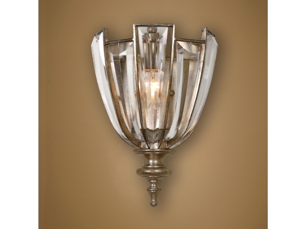 Uttermost Lighting Fixtures 22494 Vicentina 1 Light Uttermost Lighting Fixturesuttermost Vicentina 1 Light Crystal Wall Sco