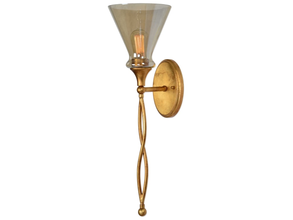 Uttermost Lighting Fixtures Wall Sconces 22512 Glam 1 Light Gold Uttermost Lighting Fixtures Wall Sconcesglam 1 Light Gold Sconce
