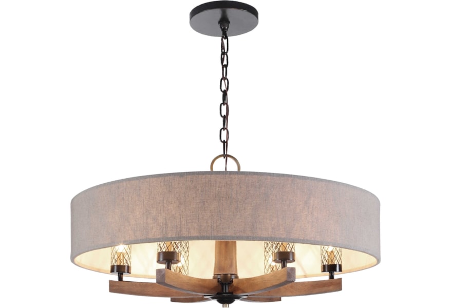 Uttermost Lighting Fixtures Chandeliers 21331 Woodall 6 Light Drum Chandelier O Dunk O Bright Furniture Pendant Lights Chandeliers
