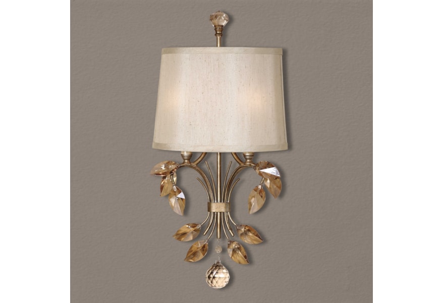 Uttermost Lighting Fixtures Wall Sconces 22487 Alenya 2 Light Wall Sconce O Dunk O Bright Furniture Wall Sconces