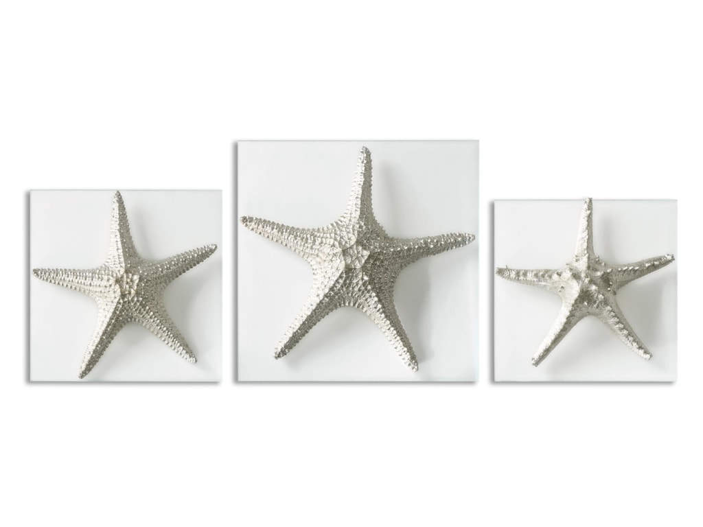 Uttermost Alternative Wall Decor 01129 Silver Starfish Art S 3 Uttermost Alternative Wall Decorsilver Starfish Art S 3