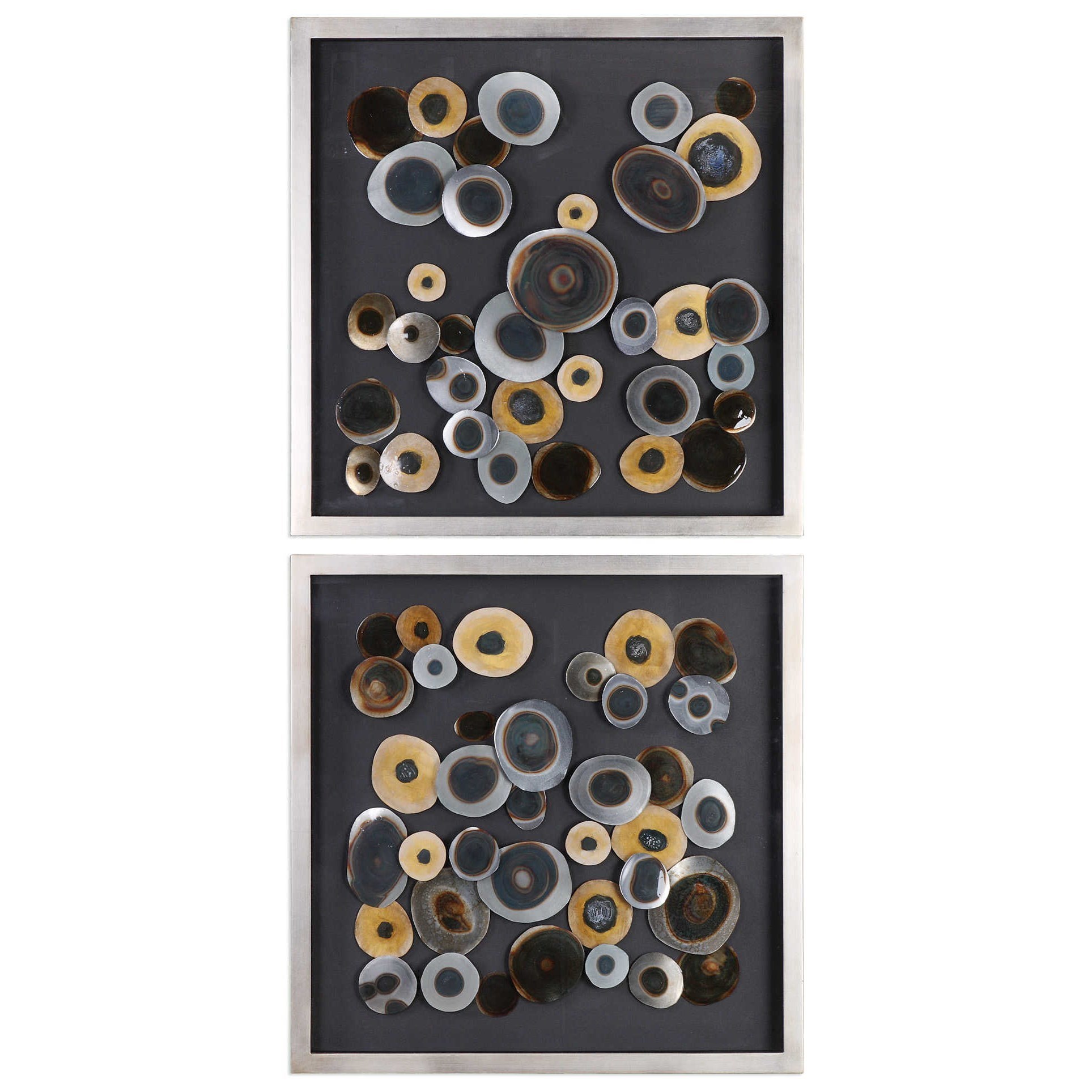 Uttermost Alternative Wall Decor 04094 Discs Wall Art Squares Set