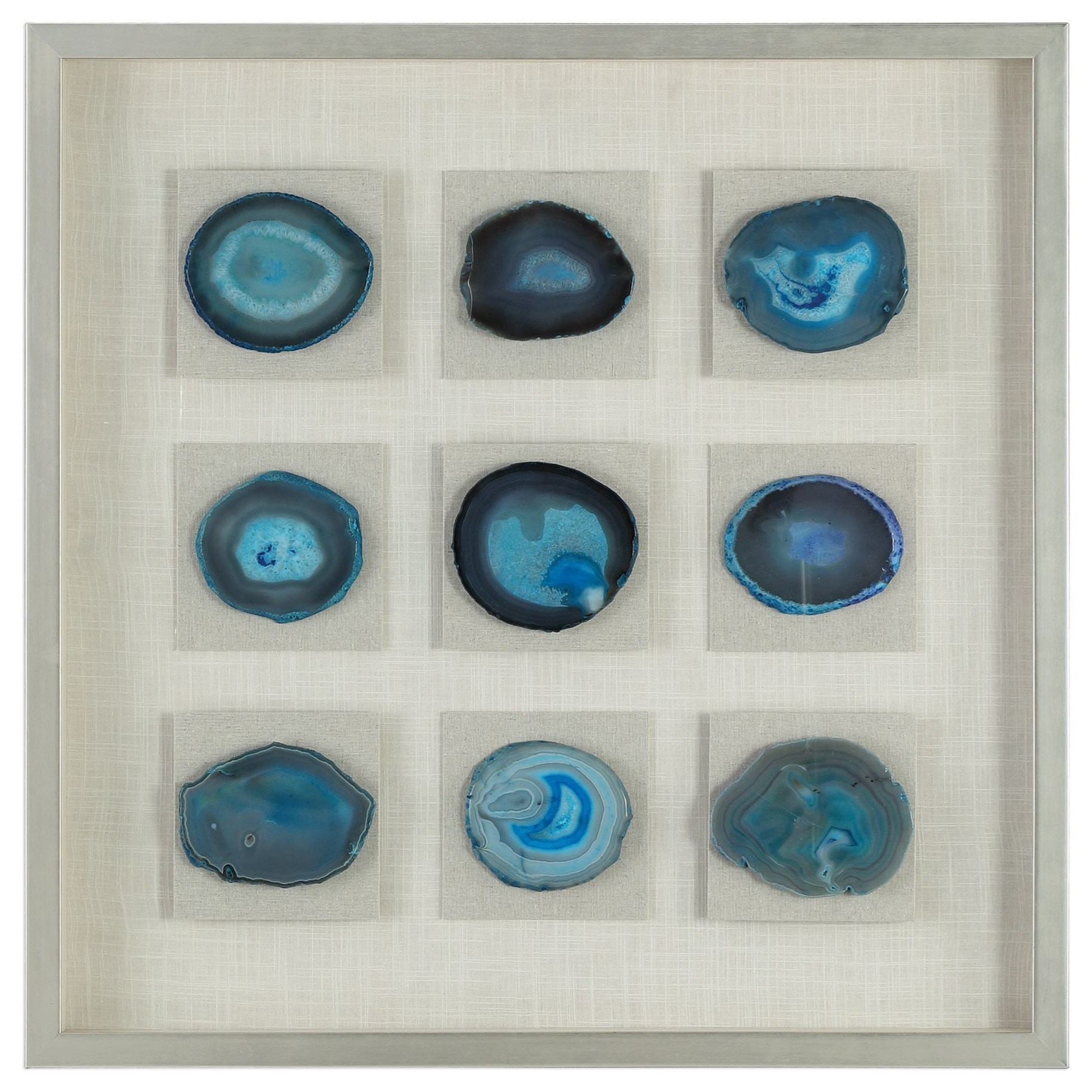 Uttermost Alternative Wall Decor 04131 Cerulean Blue Stone Shadow Box Thornton Furniture Wall Decor