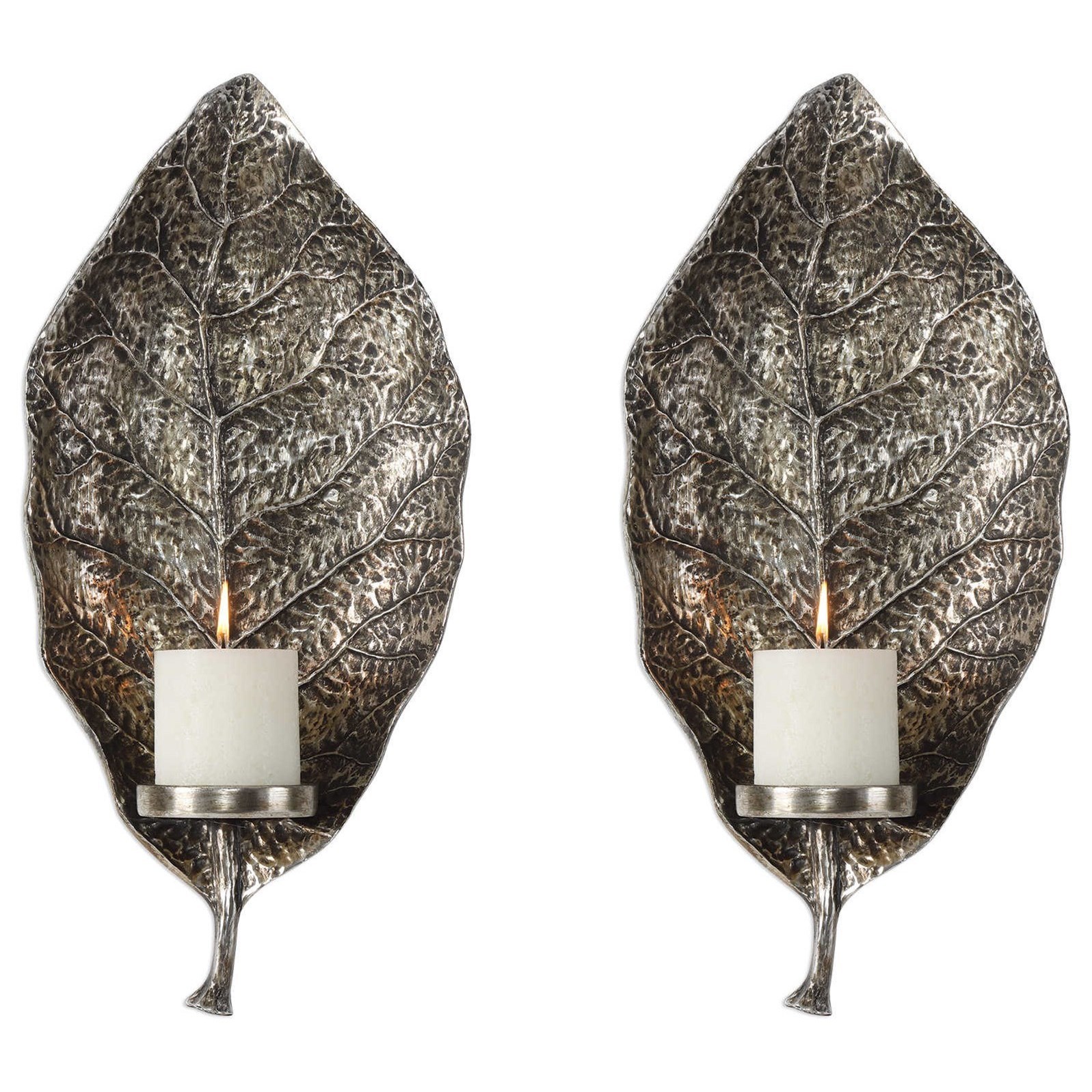 Uttermost Alternative Wall Decor Set Of 2 Zelkova Wall Sconces