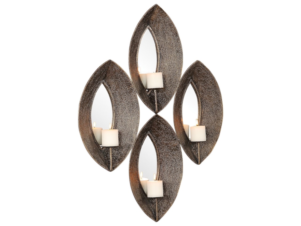 Uttermost Alternative Wall Decor Nina Antique Bronze 4 Candle