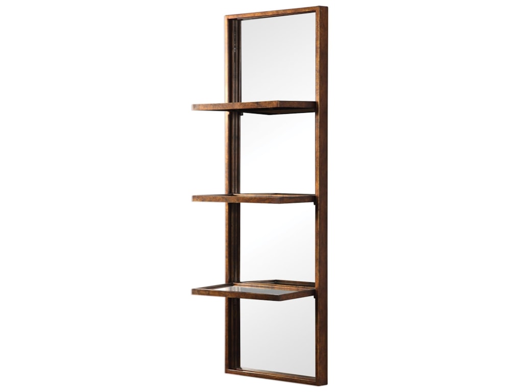 Uttermost alternative wall decordalis mirrored wall shelf