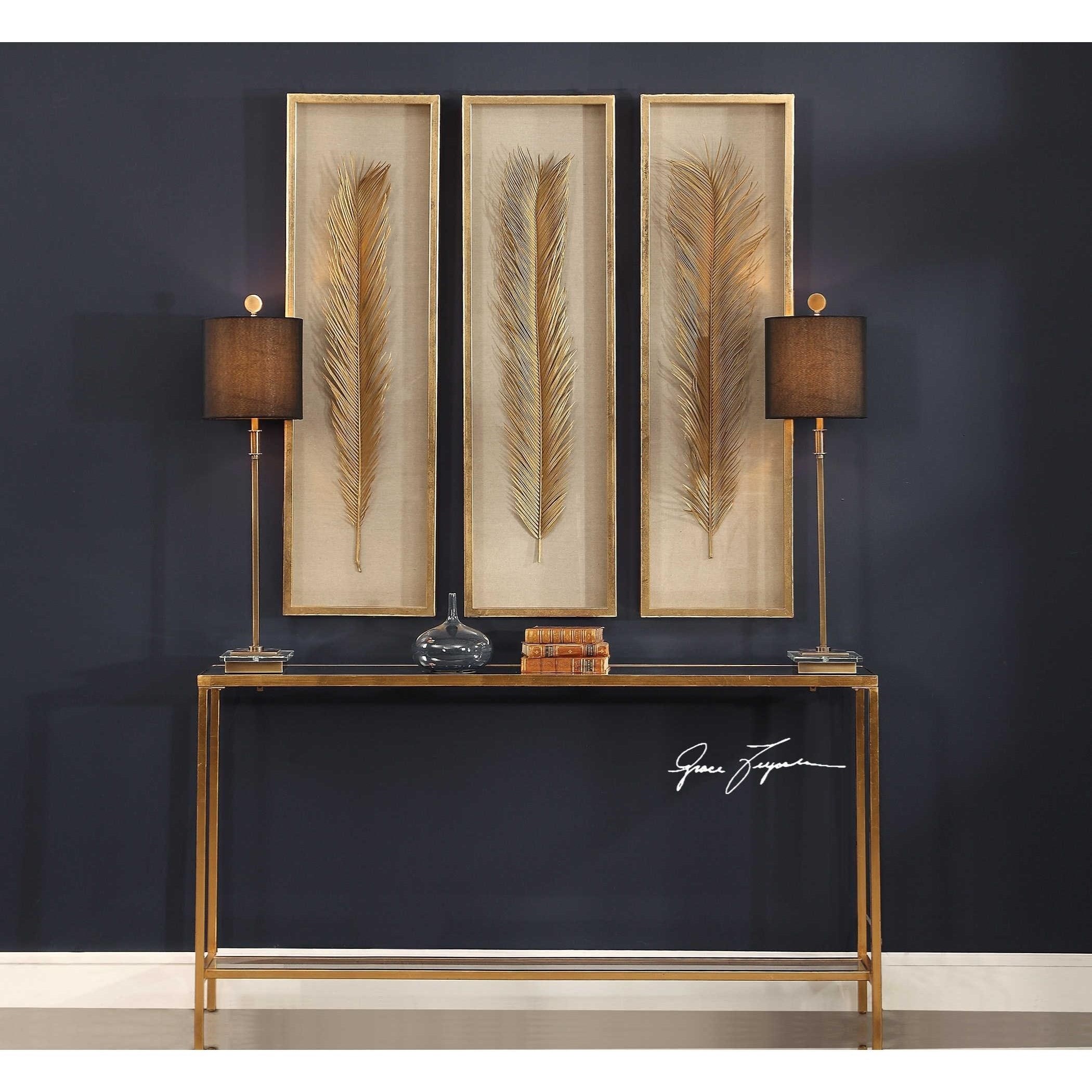 Uttermost Alternative Wall Decor 04176 Palma Gold Leaf Shadow Box