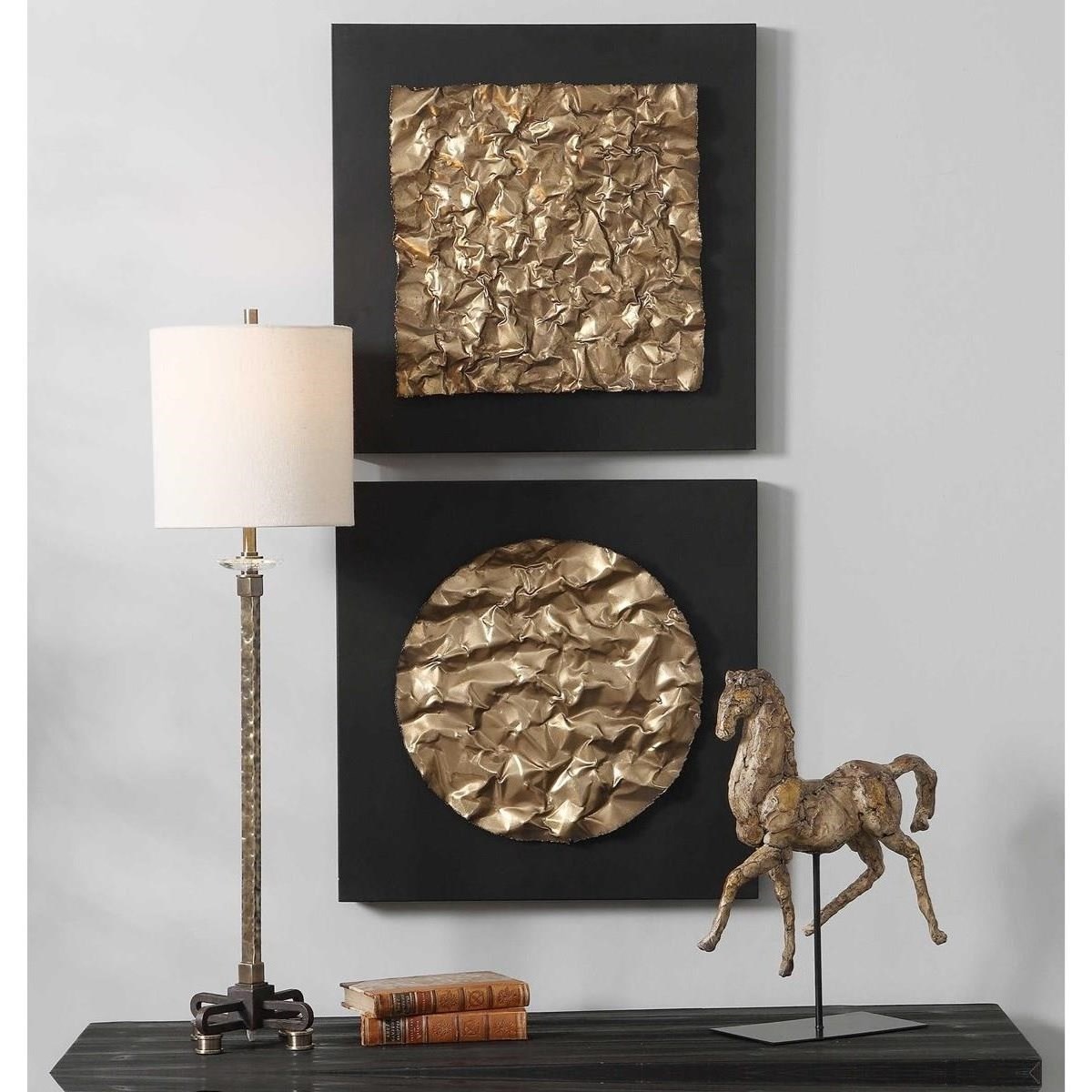 Uttermost Alternative Wall Decor Boaz Gold Wall Decor Set Of 2