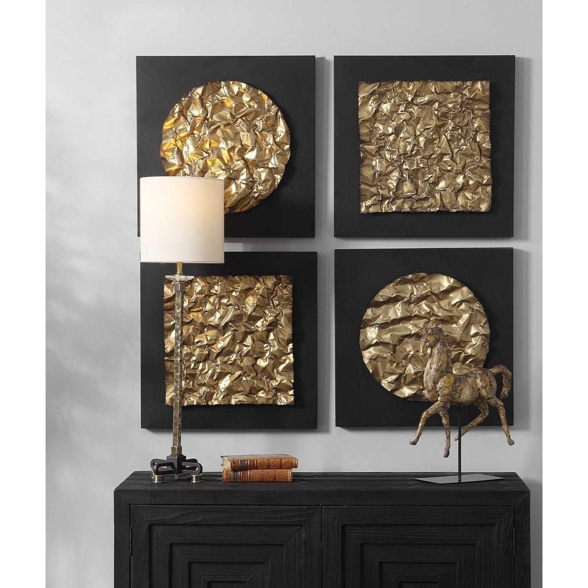 Uttermost Alternative Wall Decor Boaz Gold Wall Decor Set Of 2