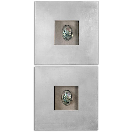 Uttermost alternative wall decor abalone shells silver wall art s 2 Uttermost alternative wall decor abalone shells silver wall art s 2